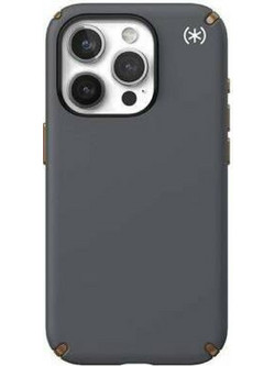 Speck (150564-3212) Iphone 15 Pro Magsafe Case, Presidio2 Pro (Charcoal Grey/Cool Bronze/White)