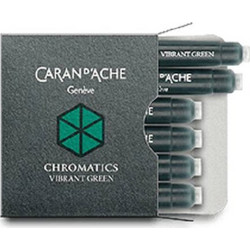 Caran D' Ache Αμπούλες Μελάνης Για Πένα Chromatics Vibrant Green 6 Τεμ