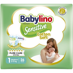 Babylino Sensitive Cotton Soft Monthly Pack Πάνες No1 2-5kg 26τμχ