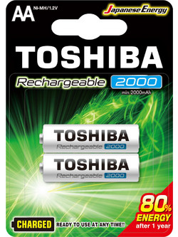 Toshiba Rechargeable AA 2000mAh 2τμχ