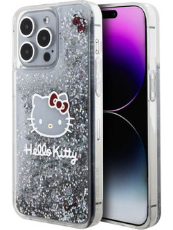 Hello Kitty Θήκη Πλάτης με Γκλίτερ για iPhone 15 Pro Max - Διάφανο