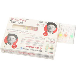 Πιπάκια του παππού EXTRA SLIM 42902-080 ΛΕΥΚΟ 8 MICRO ΤΡΥΠΕΣ με 10 πίπες τσιγάρου