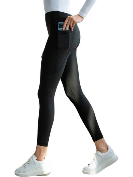 Lismina Pocket Extra High Waist Γυναικείο Κολάν Μαύρο 772