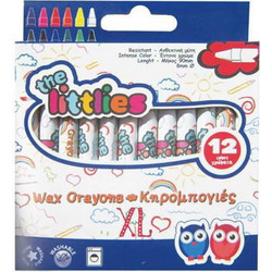 The Littlies XL Κηρομπογιές Σετ 12τμχ