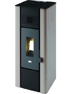 Eva Calor Lilli 6 White Σόμπα Pellet Αερόθερμη 6.3kW