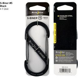 S-Biner 5 Nite Ize Stainless Steel Μαύρο SB5-03-01