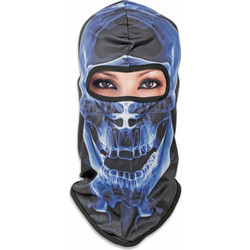 Balaclava Polyester Με Σχέδιο Σκελετός Albainox Μπλε