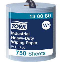 Βιομηχανικό Ρολό Μπλε 3φυλλο 255m 1 Ρολό Tork Wiping Paper Industrial Heavyduty 130080