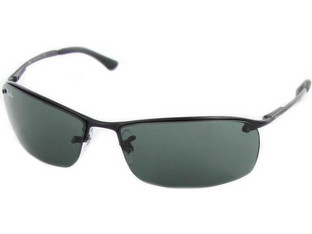 Ray-Ban RB3183 006/71 Ανδρικά Γυαλιά Ηλίου Ορθογώνια Μεταλλικά Μαύρα με Μαύρο Polarized Φακό