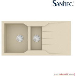 Sanitec Ultra Granite 802 Επικαθήμενος Νεροχύτης Γρανίτη Αντιστρεφόμενος Ματ Ocra 100x50cm