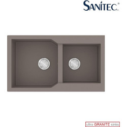 Sanitec Ultra Granite 804 Υποκαθήμενος Νεροχύτης Γρανίτη Αντιστρεφόμενος Ματ Sienna 86x50cm