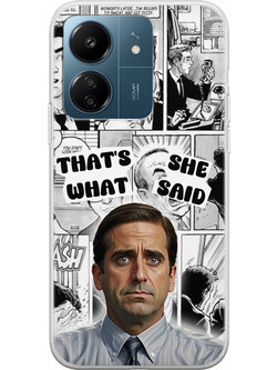 Θήκη TV Quotes - Michael Scott Xiaomi Poco C65 Flexible TPU (Διάφανη Σιλικόνη)