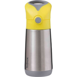 B.Box Lemon Sherbet Παιδικό Μπουκάλι Θερμός Ανοξείδωτο BPA Free με Καλαμάκι Ασημί 350ml