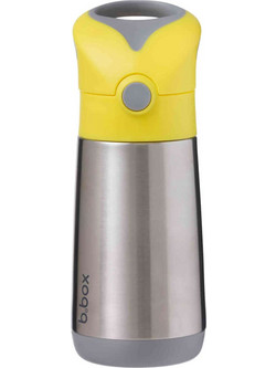 B.Box Lemon Sherbet Παιδικό Μπουκάλι Θερμός Ανοξείδωτο BPA Free με Καλαμάκι Ασημί 350ml