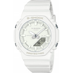 Casio G-Shock Γυναικείο Ρολόι Χρονογράφος με Λευκό Καουτσούκ Λουράκι GMA-P2100-7AER