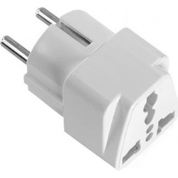 Αντάπτορας Πρίζας Universal Travel Power Adapter 13A από EU/UK/US/CN/AU σε EU AQ-366E Λευκό