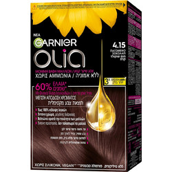 Garnier Olia 4.15 Παγωμένο Σοκολατί Μόνιμη Βαφή Μαλλιών Χωρίς Αμμωνία 60ml