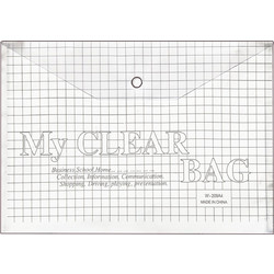 Φάκελος Κουμπί Διάφανος FC 25x35cm JustNote 701110 (12 ΤΕΜ.)