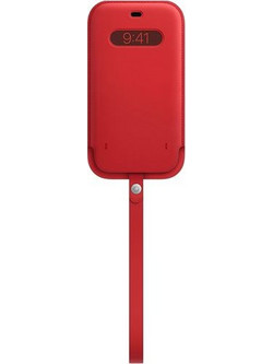 Apple Leather Sleeve with MagSafe Product Red (iPhone 12 Pro Max)