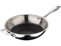 Bergner BGMP-1634 Hi-Tech-3 Wok Ανοξείδωτο Αντικολλητικό με Καπάκι 28cm