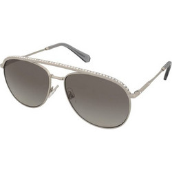Swarovski SK7005 400111 Γυναικεία Γυαλιά Ηλίου Aviator Μεταλλικά Ασημί με Μαύρο Φακό