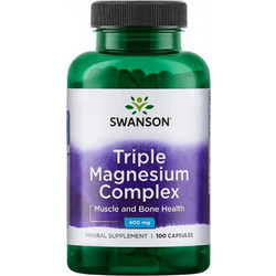 Swanson Triple Magnesium Complex 400mg 100 Κάψουλες