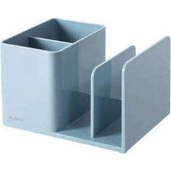 Deli Σετ Γραφείου Πλαστικό 4Θήκες 120x155x96mm Nusign Γαλάζιο ENS950