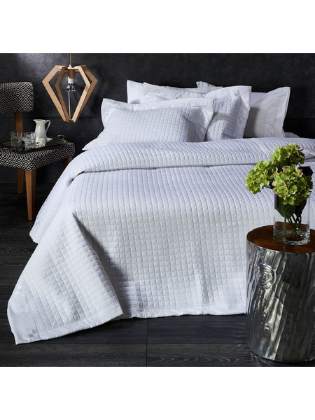 Κουβερλί Υπέρδιπλα Σετ Νυφικό ΝΚ 02 Jacquard Microfiber White Egg (230x250) 3Τεμ