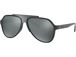 Dolce & Gabbana DG6128 3101/6G Ανδρικά Γυαλιά Ηλίου Aviator Κοκάλινα Γκρι με Μαύρο Καθρέπτη Φακό