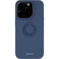 Spacecase Silicone Ring - Θήκη Σιλικόνης με Μεταλλικό Μαγνητικό Ring Holder - Apple iPhone 15 Pro - Blue (5905719103859)