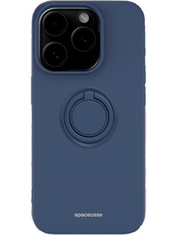 Spacecase Silicone Ring - Θήκη Σιλικόνης με Μεταλλικό Μαγνητικό Ring Holder - Apple iPhone 15 Pro - Blue (5905719103859)