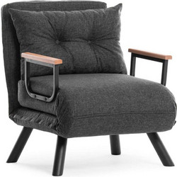 Papatya Πολυθρόνα Κρεβάτι Dark Grey Sando 859FTN2820 60x78x78cm
