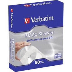 Verbatim CD/DVD Papersleeve 50-Pack