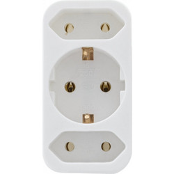 REV transition plug 2-fold + 1 Safety contact white