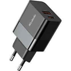 Mcdodo USB / USB Type-C Wall Adapter Black CH-1951 20W Power Delivery