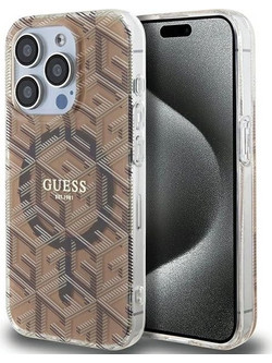 Guess IML GCube MagSafe Θήκη Brown (iPhone 15 Pro Max)