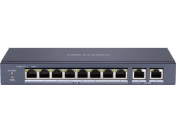 Hikvision DS-3E0310P-E/M Unmanaged L2 Switch με 10 Θύρες Ethernet 1Gbps