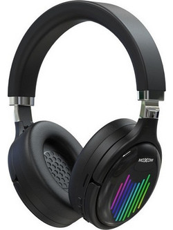 Moxom MX-WL14 Neon Beat Ενσύρματα & Ασύρματα Bluetooth Ακουστικά Over Ear Μαύρα