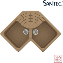 Sanitec Classic 310 Επικαθήμενος Νεροχύτης Γωνιακός Γρανίτη Ματ 83x Granite Celtic Stone 83x50cm