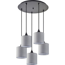 Home Lighting SE21-BL-B Κρεμαστό Φωτιστικό Οροφής Πολύφωτο E27 Γκρι 10-BL5-SH2 77-9028
