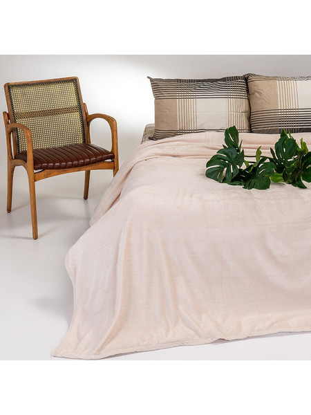Melinen Home Κουβερτα Flannel Υπερδιπλη Tokyo Ecru 220Χ240