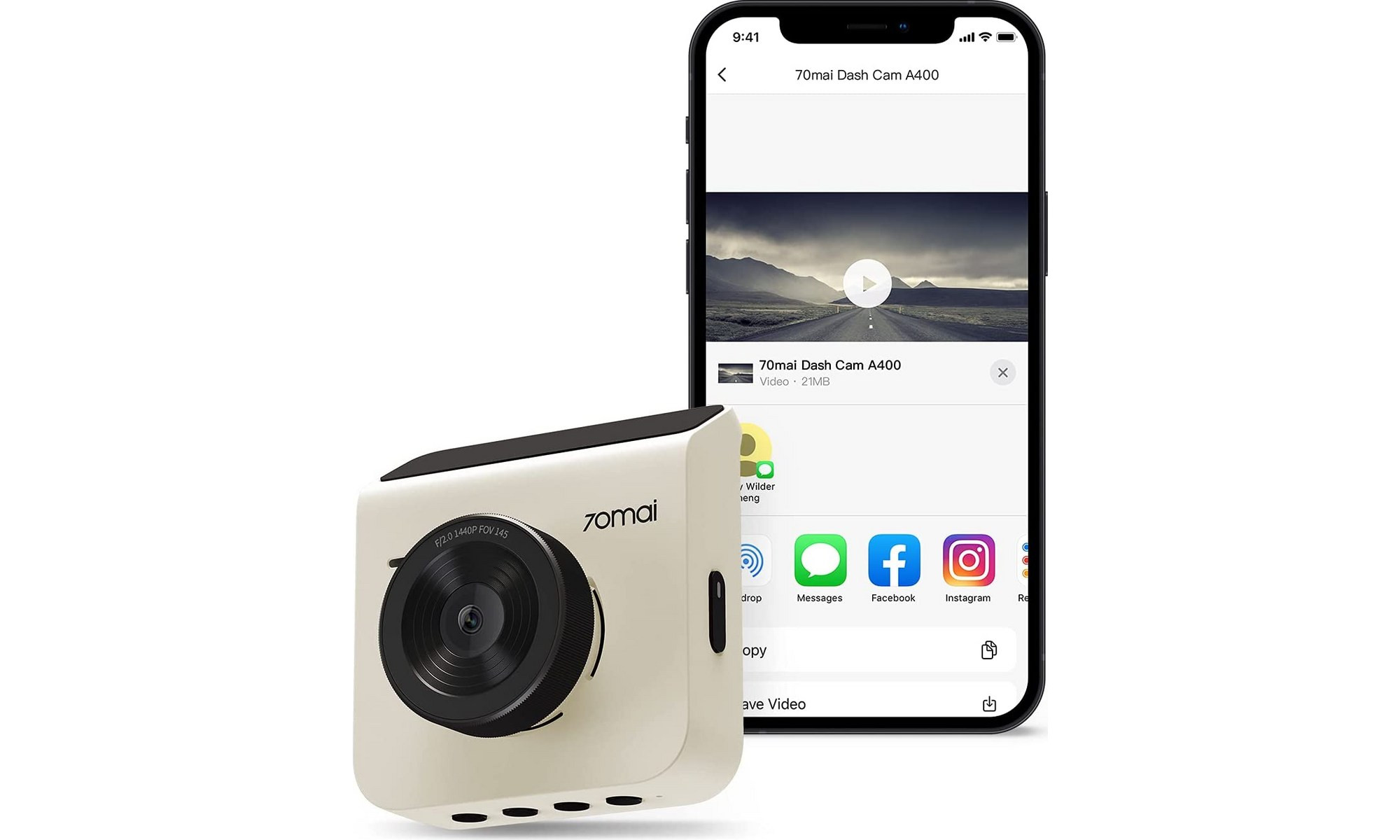 70mai Dash Cam A400 White | BestPrice.gr