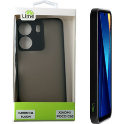 LIME HARDSHELL FUSION ΘΗΚΗ XIAOMI POCO C65 6.74in FULL CAMERA PROTECTION BLACK WITH RED KEYS LIME SUCCESSORIES