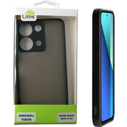 Lime Θηκη Xiaomi Redmi Note 13 4G 6.67'' Hardshell Fusion Full Camera Protection Black With Red KEYS