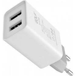 Golf Φορτιστής Χωρίς Καλώδιο με Θύρα USB-A Quick Charge 3.0 White GF-U206Q
