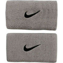 NIKE SWOOSH WRISTBANDS 2 PK GREY HEATHER/BLACK