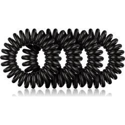 BrushArt Hair Rings λαστιχάκια για τα μαλλιά Black 4 τμχ