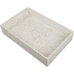 Karag DION Fruitcake CS-0069-E13 Επικαθήμενος Νιπτήρας Μπάνιου Πέτρινος 60x39x12cm Μπεζ