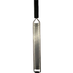 Τρίφτης Inox Ψιλός Με Μαύρη Πλαστικη Λαβή 37,5x3,5cm Cutlery Pro
