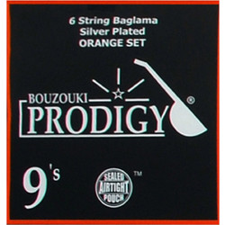 Prodigy Orange Σετ 6 Χορδές Μπαγλαμά Silver Plated Copper 9" 1/8